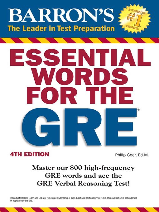 Title details for Essential Words for the GRE by Philip Geer - Available